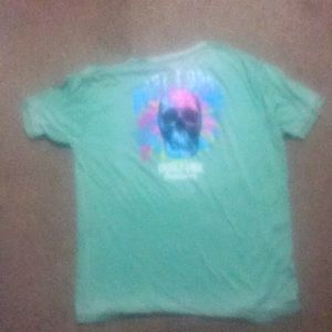 Green skull tee